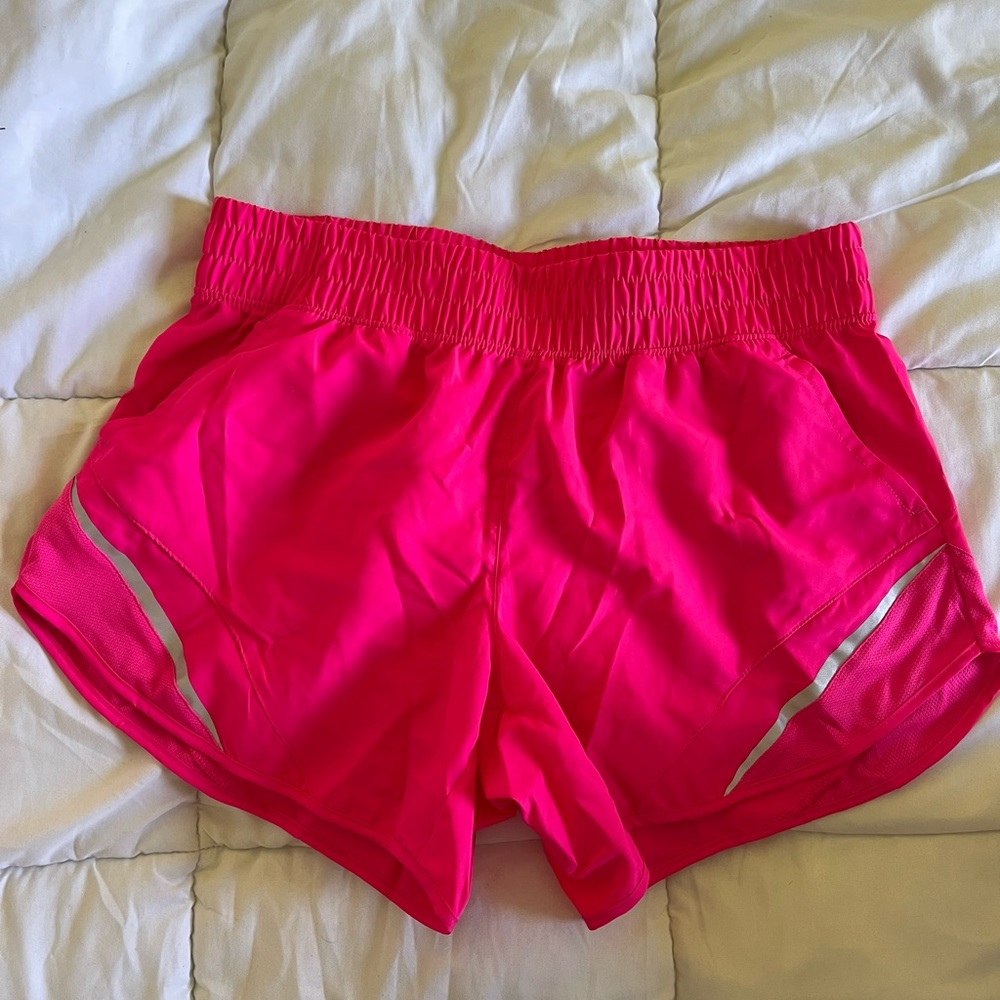 Hot pink athletic shorts